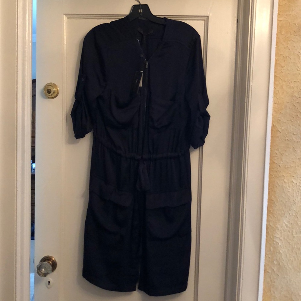 Navy BCBGMAXAZRIA utility dress